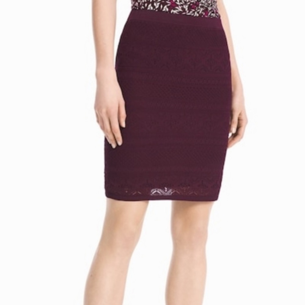 WHBM Women’s Maroon Knit Skirt XXS